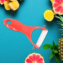 Kitchen Knife Set with Marble-Coated Blades & Red Handles (6 Pc)