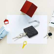 Thickened Black Iron Padlock – Brass Core, Waterproof, Anti-Theft (75/60/32mm)