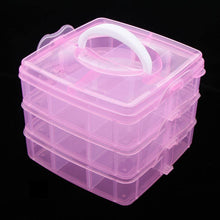 Versatile 18-Grid 3-Layer Transparent Plastic Organizer Box