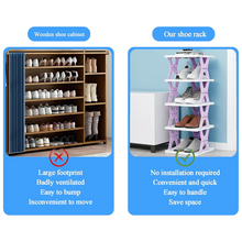 4 LAYER SHOES STAND, SHOE TOWER RACK SUIT FOR SMALL SPACES, CLOSET, SMALL ENTRYWAY, EASY ASSEMBLY AND STABLE IN STRUCTURE, CORNER STORAGE CABINET FOR SAVING SPACE