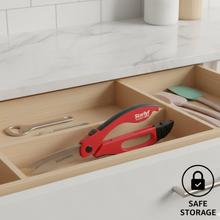 2-in-1 Kitchen Scissor – Spring Locking Knife & Chopping Board (1 Pc)