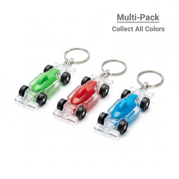 Cars Shape Keychain with On / Off Button LED Flashing Light (1 Pc)
