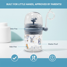 Whale Spray Sippy Cup (1 Pc): Straw, Lid, Spill-Proof, Fun Water Play