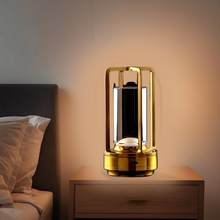 Crystal Lantern Table Lamp Rechargeable Cordless LED Light with 3 Colors 1 Pc