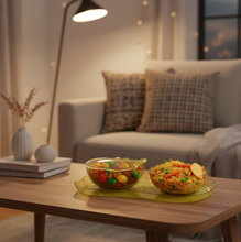 Apple Shape Tray Bowl Used For Serving Snacks And Various Food Stuffs.