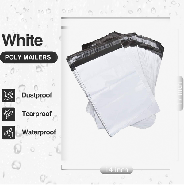 Tamper Proof Courier Bags(12X14 PLAIN 180 POD M1) - 100 pcs