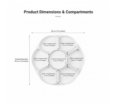 Large Compartment Box | Creative Divided Food Fruit Plate
