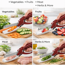 2-in-1 Kitchen Scissor – Spring Locking Knife & Chopping Board (1 Pc)