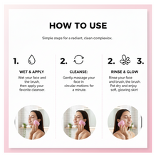 Heart-Shaped Silicone Face Wash Brush – Facial Cleansing Scrubber for Women