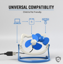 USB Mini Fan: Cute, Quiet & Portable Desk Buddy (Battery Not Included)