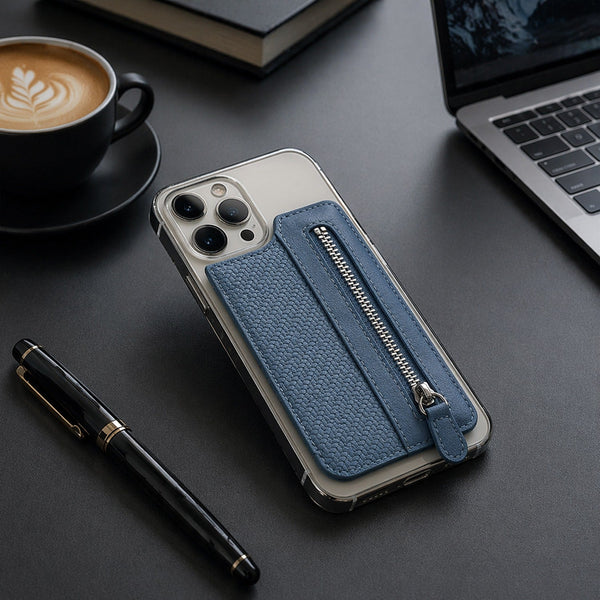 Adhesive Card Phone Holder with Zipper – Versatile Wallet Case (1 Pc / Mix Color)