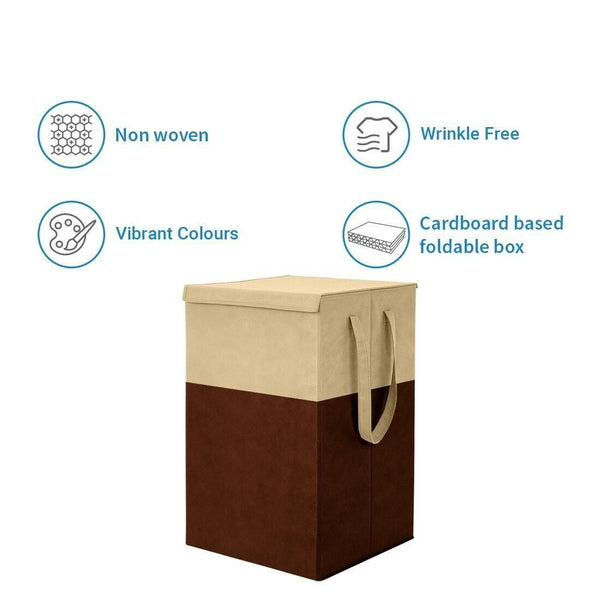 Laundry Bag - Foldable Laundry Basket With Lid & Handle