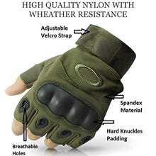 Non-Slip Half Finger Rubber Knuckle Motorcycle Gloves