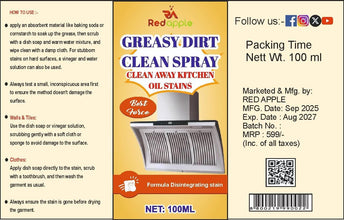 Greasy Dirt Clean Spray 100Ml (Pack of 2)