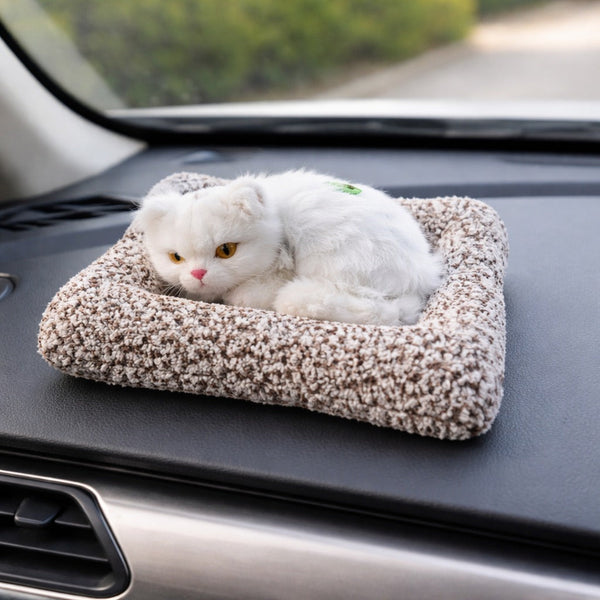 Plush cat car toy
