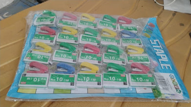 Mini Stapler Set Staples – Assorted Colors | No.10 Staplers with Pins (20 pcs Set)