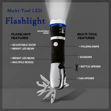 Battery Operated Multi-Tool LED Flashlight – All in One Tool Light (1 Pc)