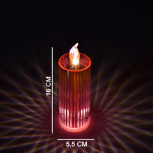 Big Simple Candles for Home Decoration, Crystal Candle Lights, Diwali (Multicolor)