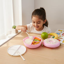 Donut Shaped Double Insulated 3 Compartment Lunch Box (1 Pc / Mix Color)