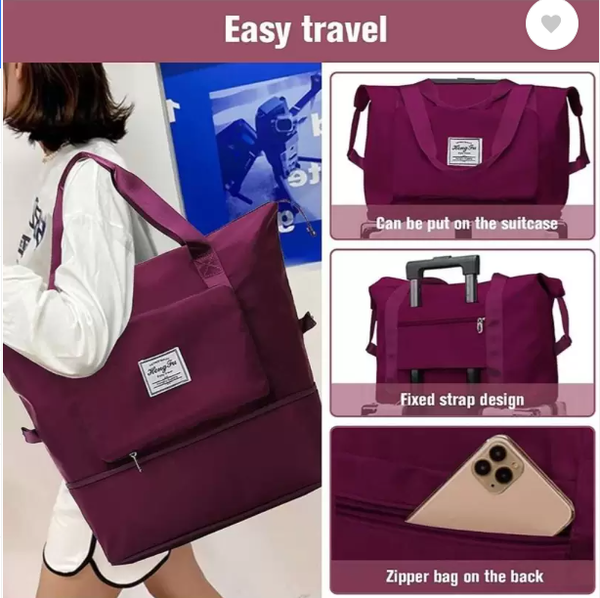 ShoppingHub FOLDING TRAVELLING BAG Multipurpose Bag  (Maroon, 8.6 inch)
