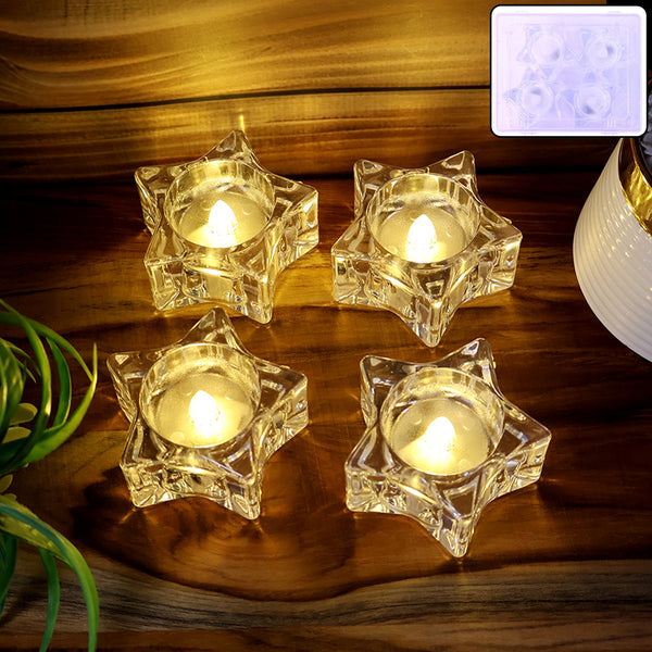 Flameless Star-Shaped LED Candles