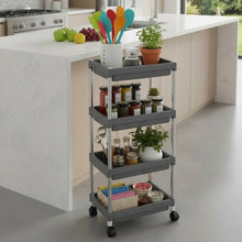 4-Layer Rolling Storage Cart with Wheels Set