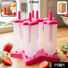 Plastic Ice Cream Molds with Lid (1 Set / 6 Pc)